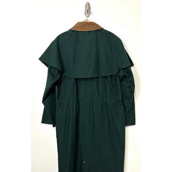 Brassada Drovers Coat Size Medium Long Forest Green Cattle Rancher Rodeo Western - Picture 6 of 12